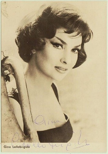 Autografo gina lollobrigida - autografo,