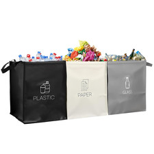 Borse Raccolta Differenziata Set Pattumiera Differenziata 3 Scomparti per Carta 