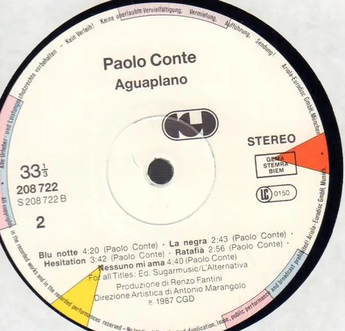 Paolo conte aguaplano inserto - aguaplano,
