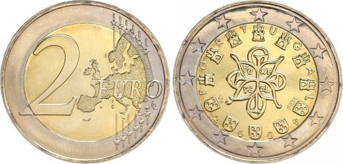 Portogallo euro moneta - 2,