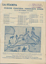 AANNO 1935 CROCIERA PIROSCAFO ROMA - LA STAMPA- PASQUERO ILLUSTRATORE