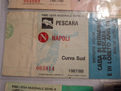 Biglietto ticket calcio napoli - calcio,