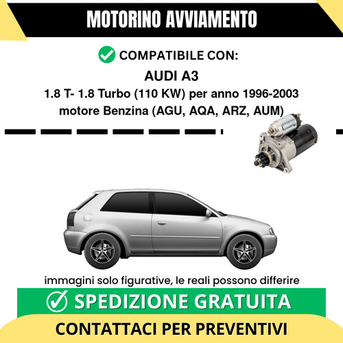 Motorino avviamento audi - motorino, a3
