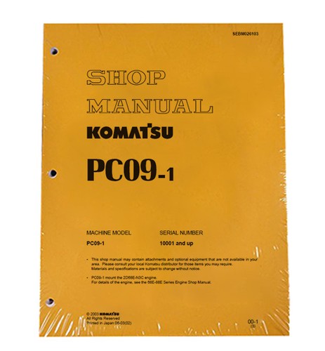 Komatsu pc09 manuale - manuale, di