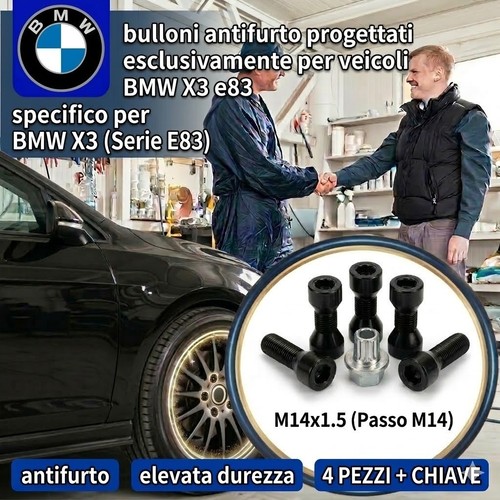 Kit bulloni antifurto per - 4,