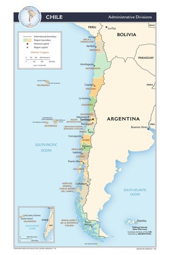 Cile provincia politica - cile,