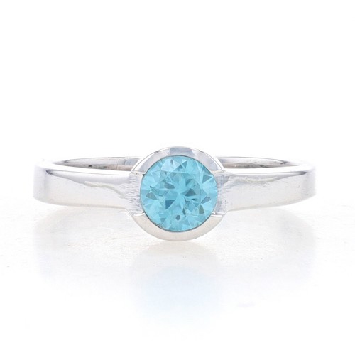 Anello solitario zircone - anello, blu