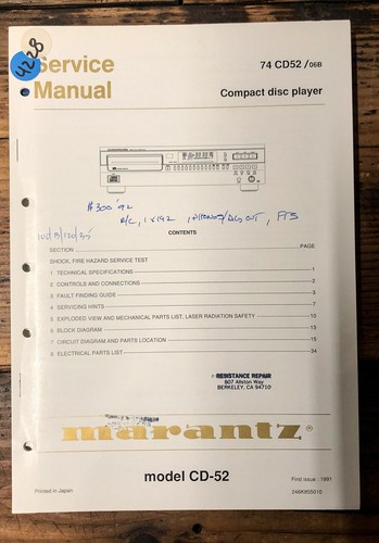 Marantz cd52 lettore cd - marantz,
