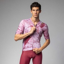 Maglia ciclismo uomo ALE - Marmo PR-E - estiva, manica corta, rosa, L25049684