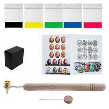 Kistka 0 punte, cera d'api, 5 coloranti, istruzioni kit decorazione uova di Pasqua ucraine