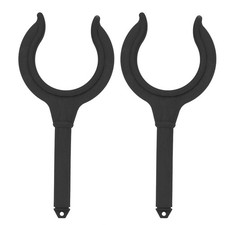 Black 2x Boat Oar Lock Fishing Rod Holder Bracket Marine Rubber Dinghy Acces NEW