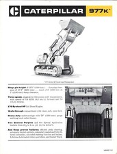 Depliant  Caterpillar 977K  Traxcavator  Cingolato 170 HP -  USA  1968