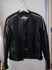 Harley Davidson Reflective and Black Perforated Leather Jacket 97070-06VM Small