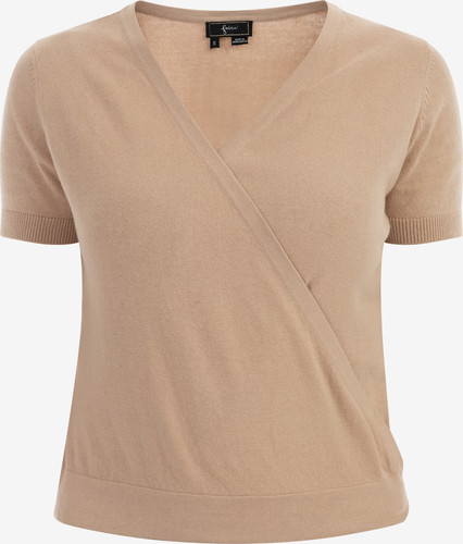Faina maglia avvolgente beige