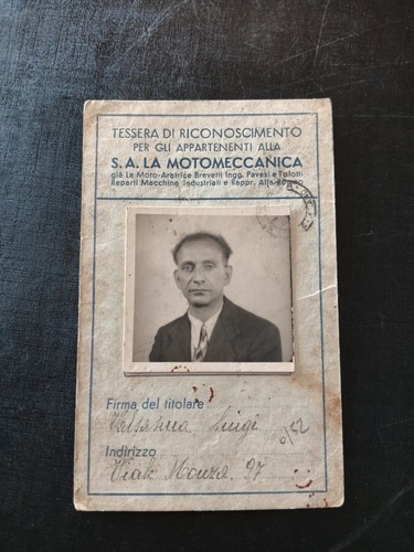 Tessera la motomeccanica - tessera,
