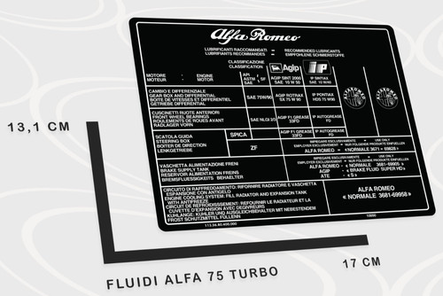Adesivo fluidi vano motore - adesivo,