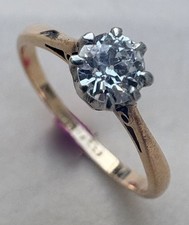 Antico anello solitario - , con