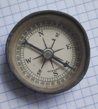 WW2  Bussola Tedesca in metallo di guerra ossidato Epoca Anni 1940 
