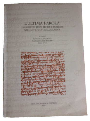 Ultima parola analisi - l'ultima, dei