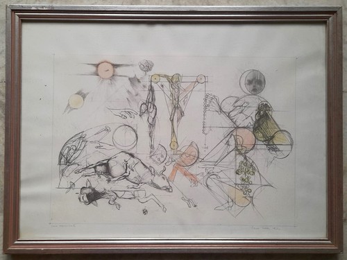 Rarissima litografia prova - rarissima,