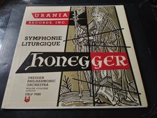 Walter Stoschek - Honegger: Symphonie Liturgique VG++ Mono URANIA LP Record 1953