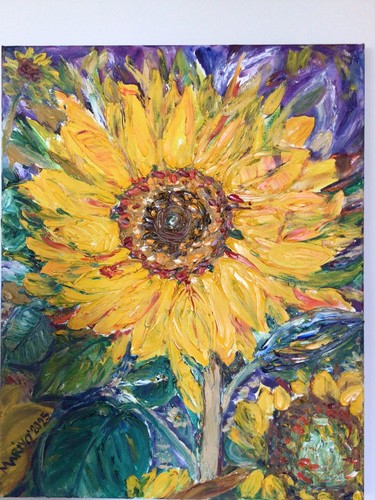 Girasole dipinto olio - girasole,