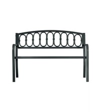 PANCHINA DA ESTERNO SOLARIA IN FERRO E GHISA ANTRACTE 2 POSTI 127X63X87 CM