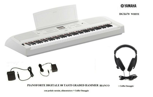 Yamaha dgx670 white piano - yamaha,