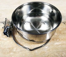 Ciotola Mangiatoia in Acciaio per gabbie voliere pappagalliere canarini 3 Pezzi