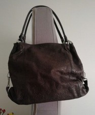 Borsa in Vera pelle decoro floreale stampato Made in Italy genuine leather