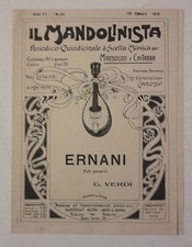 SPARTITO MUSICALE IL MANDOLINISTA PER MANDOLINI E CHITARRA ANNO XV N.20 -  1912