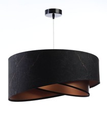 Lampadario Sospeso Nero Rame