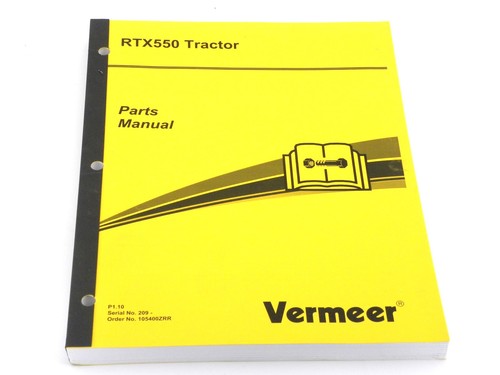 Vermeer rtx550 manuale ricambi - vermeer,