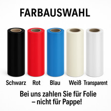 Pellicola Elasticizzata 23μm | 3kg Lordi | Nero, Rosso, Blu, Bianco, Trasparente