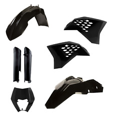 KIT CARENE CARENATURE PLASTICHE NERE KTM EXC 125 200 250 300 2008 - 2011