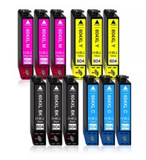 NEW CHIP  12 Cartucce 604XL Comp. nero colori EPSON WorkForce WF-2930 WF