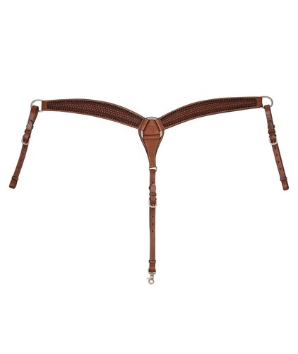 Pettorale western cuoio - cuoio, con