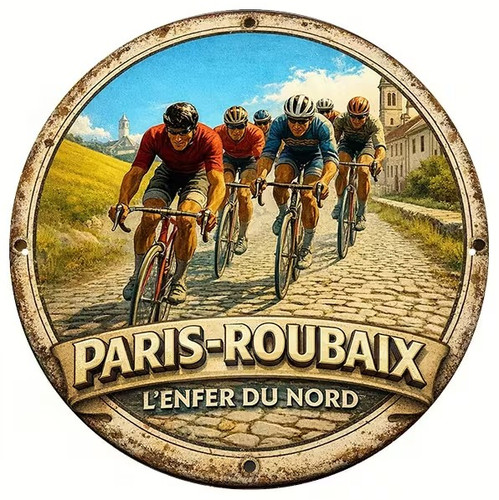 Plaque murale métal ronde - murale,