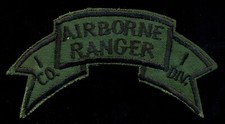 US Army I Co 1a divisione Airborne Ranger Vietnam toppa pergamena VT-3
