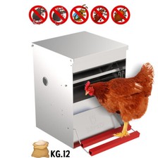 Mangiatoia per polli, galline da kg.12 con apertura meccanica