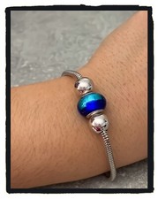 Bracciale Charms Perla Blu