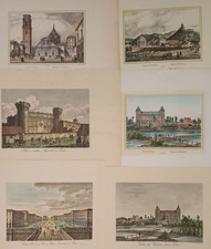 Torino stampa Palazzo Madama Duomo Castello del Valentino Piazza Vittorio Veneto