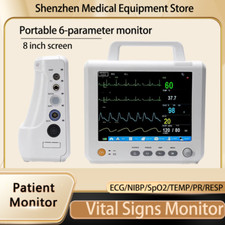 Monitor segni vitali schermo 8 pollici uso umano/veterinario monitor portatile 6 parametri