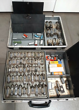 Valigetta Lotto + 120 Antiche Valvole Radio TV Vintage Ricambi Riparazione