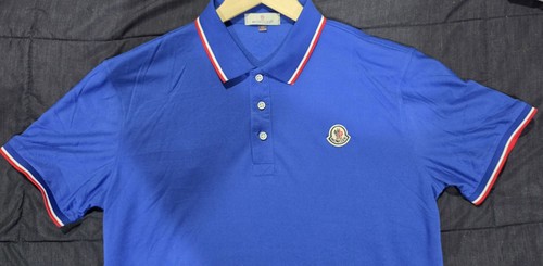 Moncler polo blue - polo, size
