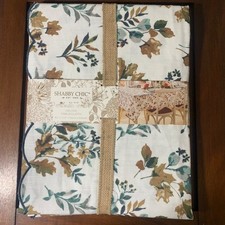 Tovaglia cotone stampa floreale foglia shabby chic capesante 60 x 84 rettangolare verde