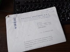 1979 ACHILLI MOTORS, concessionario DE TOMASO,Lamborghini,Rolls Royce,Bentley.letter