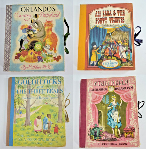 Vintage folding books - folding,