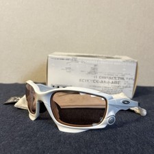 Rari occhiali da sole Oakley Jawbone bianchi con lenti fotocromatiche VR50