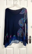 Blusa donna Desigual blu navy